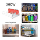 thumbnail image 3 of Organizador de bebidas para refrigerador, color blanco, con deslizador automático, dispensador de refrescos para refrigerador, capacidad para hasta 15 latas, 3 of 7