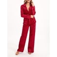 thumbnail image 5 of KelaJuan Women's 2 Piece Lounge Set Pajama Set Long Sleeve Button Tops Solid Color Pants Sleepwear Sets, 5 of 6