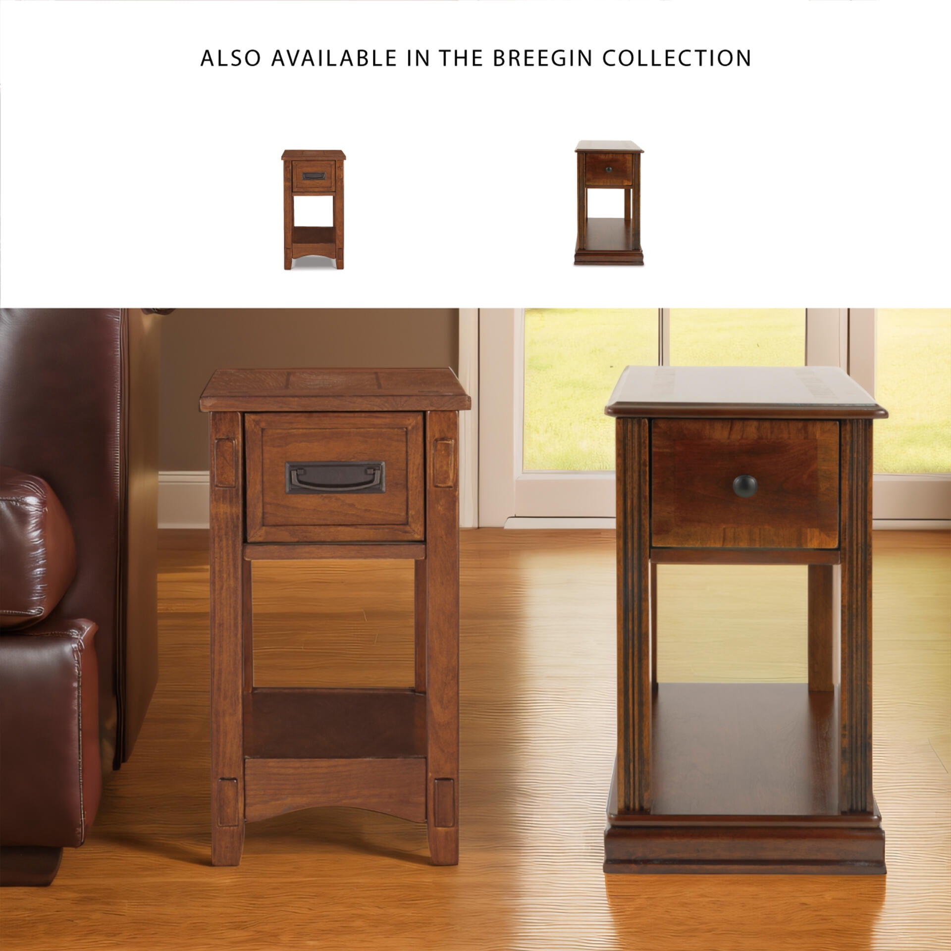 Signature Design by Ashley Contemporary Breegin Chairside End Table Brown