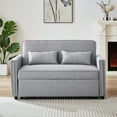 thumbnail image 4 of DEALTOPS Sleeper Sofa Bed, 54" Modern Sofa Couch 3 in 1 Convertible Pull Out Bed Loveseat For Living Room - Gray, 4 of 8