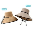 thumbnail image 5 of MESSUEN Sun Visor Hat Beach Hats for Women Wide Brim Hats for Women Outdoor Sun Hat All Tethered Double Sided Large Brimmed Sun Hat Bucket Hats for Woman Floppy Sun Hats for Women Khaki One Size, 5 of 5
