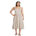 thumbnail image 2 of CHUANK Time & Tru Women‘s Tie Back Midi Dress, 2 of 5