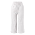 thumbnail image 5 of AOMPMSDX Pants For Women Pants Loose Casual Wide Elastic Leggings Trousers Waist Women Fashion Women'S Casual Pants White Loose Fit Trousers XXL, 5 of 6