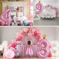 thumbnail image 4 of czcpp-Number 8 Ballons - Grands, 40 Pouces /8 18 80 Ballons d'Anniversaire Roses pour Filles Femmes / Ballons de Fête pour Enfants Géants / Décorations pour 8e Anniversaire / Ballons Numéro 8 pour Anniversaires de Filles, 4 of 4