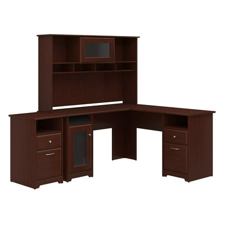 Bush Furniture Cabot L Shaped Desk With Hutch And 2 Drawer File
