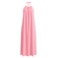 thumbnail image 6 of Taqqpue Women Summer Casual Sleeveless Maxi Dress 2026 Crewneck Loose Beach Travel Vacation Long Sundress Solid Color Plus Size Halter Dress for Women, 6 of 9