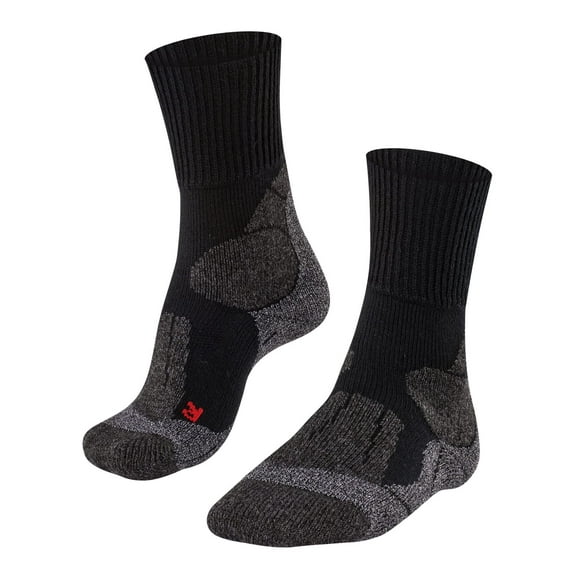 FALKE Men TK1 Adventure Crew Cut M 1 Pair Hiking Socks, Black (Black-Mix 3010), 9-10
