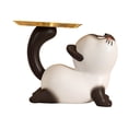 thumbnail image 3 of Estatua de gato de resina, organizador, decoración de mesa, bonito plato de dulces, llavero para dormitorio, entrada, estantería, oficina, 3 of 9