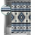 thumbnail image 4 of Blue Southwestern Shower Curtain, 72" x 72", Native Aztec Ethnic Style Geometric Waterproof Bathroom Curtain Washable Shower Curtain Set with 12 Hooks, 4 of 6