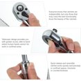 thumbnail image 3 of CRAFTHROU Quick-Release Ratchet Wrench Telescopic Design Chrome-Vanadium Steel 1Pack, 3 of 8