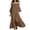 Brown, variant on Summer Dresses for Women 2026 Off Shoulder Long Puff Sleeve Smocked Tiered Maxi Dress Flowy Beach Sundress with Pockets Loose Vacation Kaftan Gown