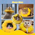 thumbnail image 6 of Visland Cat Recovery Collar - Cute Sunflower Neck Cat Cones After Surgery, Adjustable Cat E Collar, Surgery Recovery Elizabethan Collars for Kitten and Cats, 6 of 7
