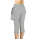 thumbnail image 3 of Pantalones Largos de Pierna Ancha para las Mujeres Pantalones Casuales de Cintura Elástica Alta, Pantalones de Mezcla de Poliéster de Ajuste Suelto Recto, 3 of 4