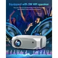 thumbnail image 2 of Hewcham 5G WiFi Bluetooth Projector, 22000LM Full HD Movie Projector with LCD Technology & Keystone, 2 of 7