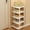 White-L, variant on Miogawg Shoe Rack Organizer For Closet, Shoe Holder Storage Narrow Plastic Vertical, Free Standing Shoe Rack Shelf For Entryway, Stackable, Stability.