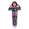thumbnail image 3 of Plush Cozy Warm Christmas Matching Family One-piece Pocket Pajamas Hoodie Sleepwear Xmas PJ's Festival Snowflake, 3 of 13
