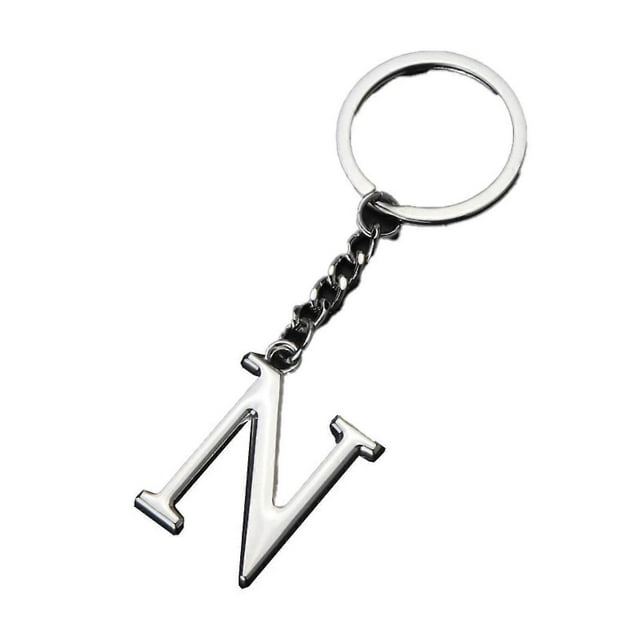 Llavero metálico galvanizado Az con 26 letras, resistente a la decoloración, ideal como regalo promocional.