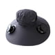 thumbnail image 3 of Sombrero de pescador con ventilador solar para exteriores, transpirable, de ala ancha y cómodo. Gris oscuro azul, 3 of 8
