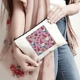 thumbnail image 4 of Pratyus Tote Bag Pink Love Cosmetic Bag for Women Friends Hearts Gnomes Whimsical Travel Essentials Ladies Accessories White, 4 of 6