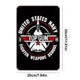 thumbnail image 4 of Letrero Hojalata Metal US Fighter Pintura Hierro Rectangular Pared para El Y Bar 20x30cm, 4 of 9