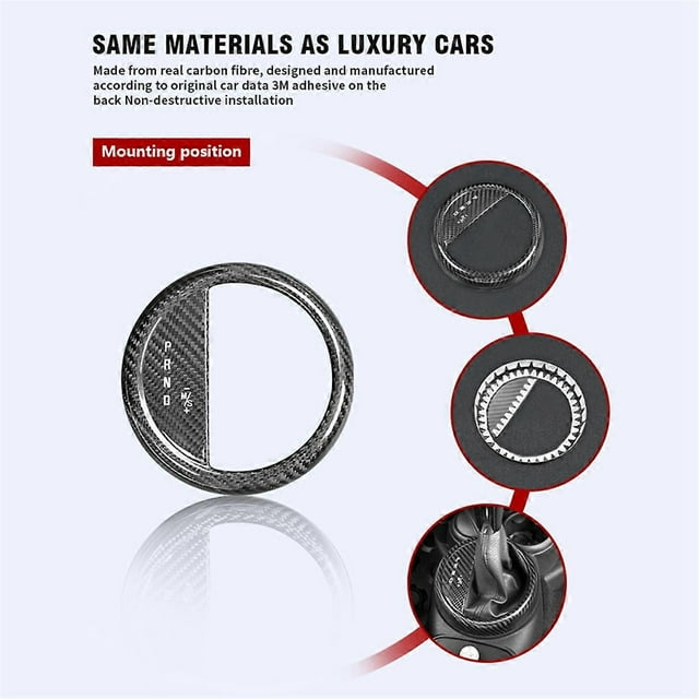 Real Carbon Fiber Gear Shift Bezel Decorative Cover for Bmw Mini R50