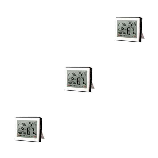 Matsuzay Termómetro Higrómetro electrónico ajustable con soporte Detector colgante Estación meteorológica Medidor de temperatura y humedad Blanco Type1 NO1 Matsuzay CBP214146