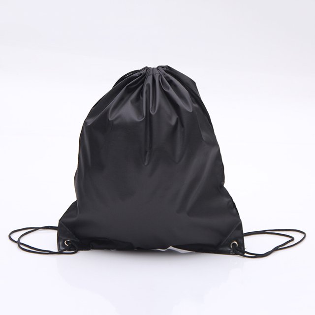 5 Pcs Sac à Cordon 210D Polyester Sac à Cordon en Nylon Oxford Sac de Rangement pour Gym - Noir