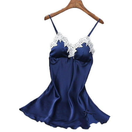 

Women Lingerie Silk Robe Dress Nightdress Nightgown Sleepwear Nightdress