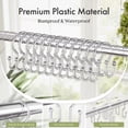 thumbnail image 2 of Shower Curtain Hooks, 12Pcs Plastic Shower Hooks for Shower Curtain, Clear Double Hook Shower Curtain Hooks Rust Proof Shower Curtain Hangers, 2 of 7