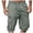 Army Green, variant on Cargo Shorts for Men - Lightweight Elastic Waist Knee Length Bermuda Shorts with Pockets Summer Fishing Short Cargo Pants (Beige, L)