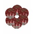 thumbnail image 7 of 13 Inch Round Placemats Set of 6, Red Plaid Gnomes Christmas Non Slip Heat Insulation PP Table Mats, Xmas Balls Tree Snowflake Washable Place Mats for Kitchen Dining Party Table Decor, 7 of 7