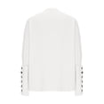 thumbnail image 3 of Craaazy Women's Casual Christmas Shirts V Neck Button Blouses Fall Winter Puff Long Sleeve Shirts Business Work Tops for Women, 3 of 6