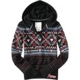 thumbnail image 1 of Aeropostale - Sudadera con capucha y 4 botones para mujer, color negro, grande Aeropostale Sudadera, 1 of 1