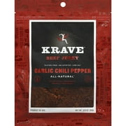 Krave Garlic Chili Pepper Beef Jerky, 3.25 oz, (Pack of 8)