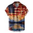 thumbnail image 4 of MuXiKeJi Clothes America 250 Shirt - Men's American 250 Anniversary USA Flag Print Hawaiian Button Down Shirt 1776-2026 Patriotic Tee, M-3XL, 4 of 5