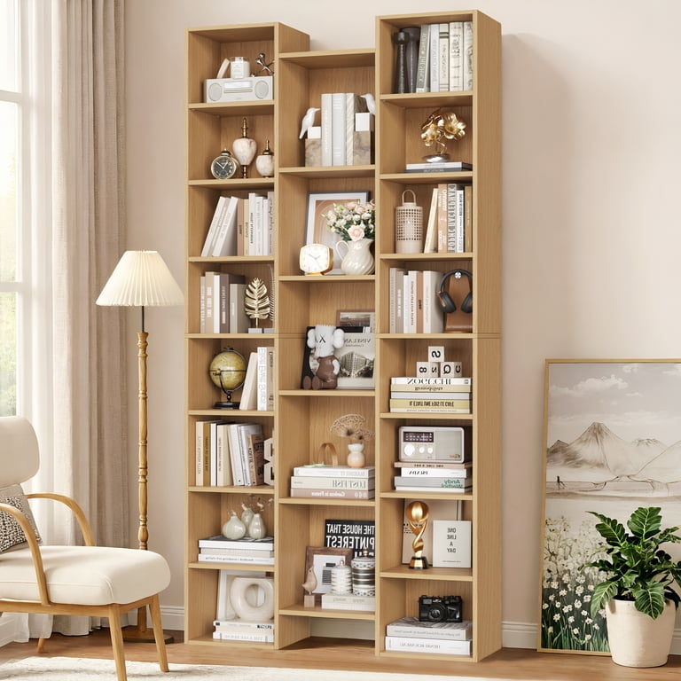 Homfa 21-Cube Bookcase, 71'' Tall Wooden Bookshelves with
