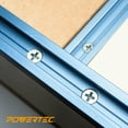 thumbnail image 6 of POWERTEC 2PK Double-Cut Profile Universal T-Track (48") w/ EZ Mount Predrilled Holes, and 100 Pcs #6 x 5/8" Phillips Flat Head Wood Screws (Deep Thread), 71886, 6 of 7