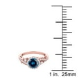 thumbnail image 3 of AoneJewelry Aonejewelry 1.35 Carat Round Shape Natural Blue Diamond Beautiful Engagement Wedding Ring Well Crafted In 14K Solid Rose White & Yellow Gold For Woman, 3 of 6
