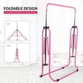 thumbnail image 3 of INTEY Expandable Gymnastics Bars,Adjustable Height Gymnastic Horizontal Bars,Junior Training Bar Children Folding Training Monkey Bars for Kids, Pink, 3 of 8