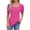 Pink, variant on Fesfesfes Gym Shirts Womens Fashion Print Tops Short Sleeve Shirts Blouse Dressy Square Neck T-Shirt Tops Short Sleeve Top L(US:8)
