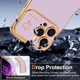 thumbnail image 4 of for iPhone 13 Pro Max Case Cute Curly Wave Frame Shape Phone Cases, Thin Slim Luxury Plating Wavy Edge Soft TPU Bumper Shockproof Rubber Protective Cover for Women Girls, Love Heart-Purple, 4 of 15