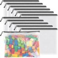 thumbnail image 1 of Funda con cremallera Umriox, extra grande, 14,9 x 11,0 cm, PVC negro, 12 unidades, 1 of 7