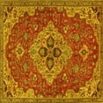thumbnail image 1 of Ahgly Company Machine Washable Indoor Square Persian Yellow Traditional Area Rugs, 8' Square, 1 of 4