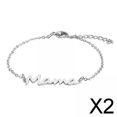thumbnail image 1 of 2x Pulsera Del Día de La Madre Pulsera de Mujer Colgante Pulseras con Letras de Mamá Pulsera con Dijes para Compromiso Playa Día de San Valentín Parej 2 piezas, 1 of 8