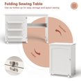 Giantex Folding Sewing Craft Table, Sewing with 3 Storage Bins