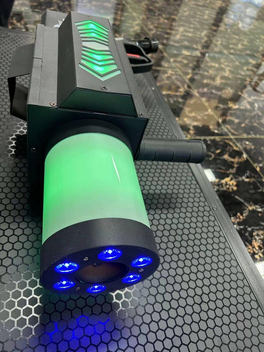 Handheld Confetti Party Gun Fog Machine with RGB LED and CO2 Jet