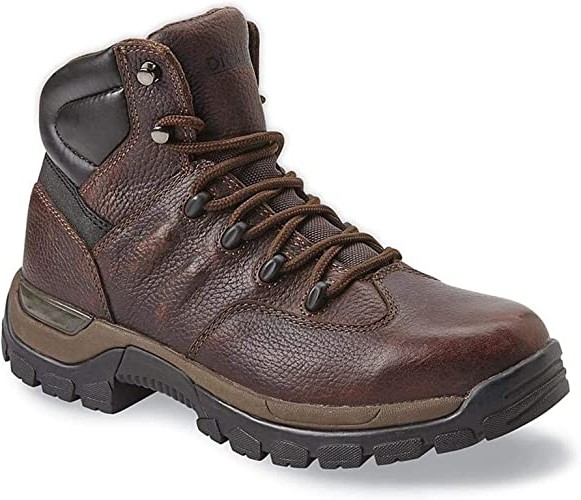 HANDMEN Men' Soft Toe Full Grain Leather Boots Construction Slip