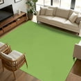 thumbnail image 3 of Fruit Green 5x7 Area Rugs, Farmhouse Solid Green Color Modern Art Non-Skid Rubber Backing Large Rectangle Rugs - Living Room Bedroom Home Office, Indoor Floor Mat Carpets Washable Rug, 3 of 9