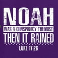 thumbnail image 5 of Wild Bobby Noah Was A Conspiracy Theorist Inspirational/Christian Unisex Graphic Hoodie Sweatshirt, Purple, Medium, 5 of 5