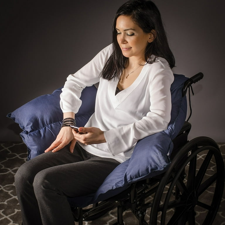 DMI Comfort Wheelchair Cushion & Pad, Wheelchair Seat Cushion, Recliner  Cushion & Pillow, Foam, Cushion For Wheelchair Seat, 16 x 22 Inches, Navy